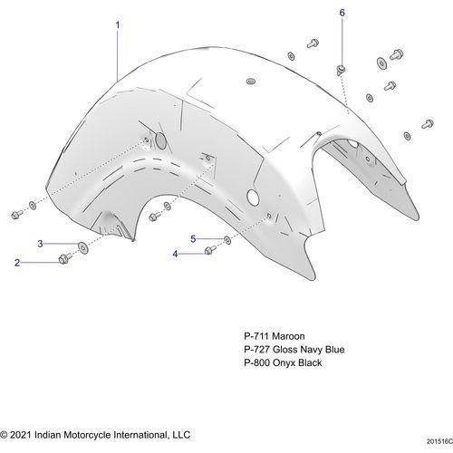Body, Fender, Rear All Options - 2022 Indian Pursuit Limited / Limited Premium Schematic-20975 OEM Schematic