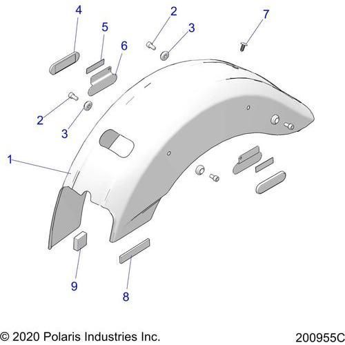 Body, Fender, Rear All Options - 2022 Indian Scout Sixty Schematic-20356 OEM Schematic