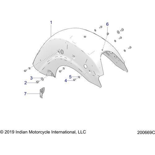 Body, Fender, Rear, Standard N20lcbrr All Options - 2020 Indian Challenger Base/Limited Schematic-25245 OEM Schematic
