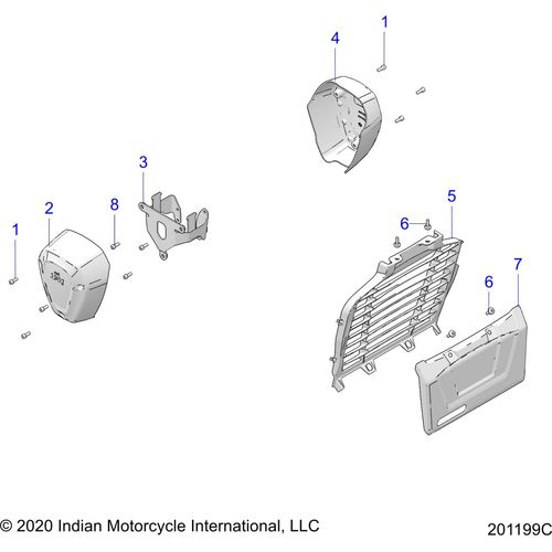 Body, Front Covers All Options - 2021 Indian Challenger Limited Schematic-23697 OEM Schematic