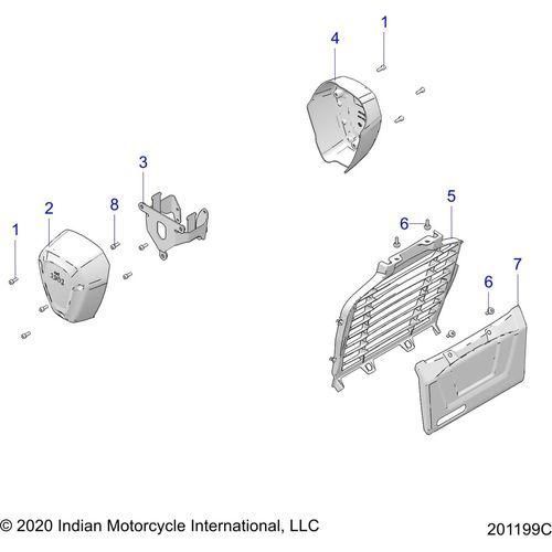 Body, Front Covers All Options - 2022 Indian Challenger Standard Schematic-21924 OEM Schematic