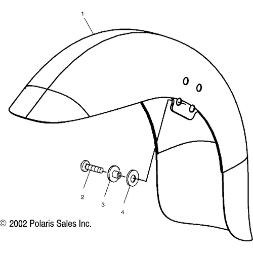 Body, Front Fender - 2001 Victory Deluxe Cruiser - V01Cd15Db Schematic 6002 OEM Schematic