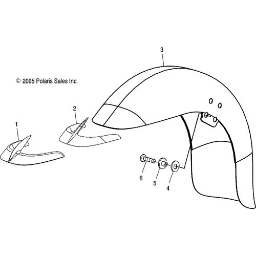 Body, Front Fender - 2003 Victory Ca Touring Cruiser All Options - V03Tb16 Schematic 5709 OEM Schematic
