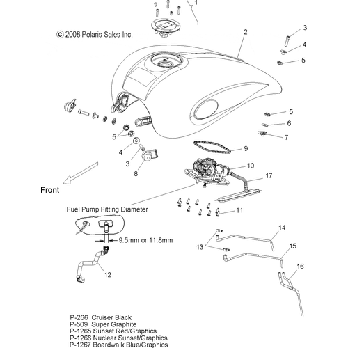 Body, Fuel Tank - 2009 Victory Hammer/Hammer Sport All Options - V09Hb36/Hs36 Schematic 4235 OEM Schematic