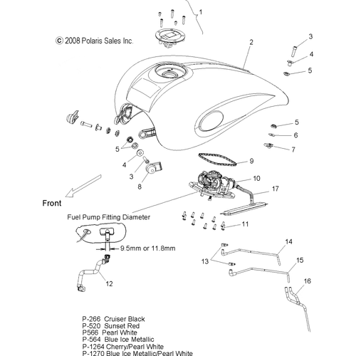 Body, Fuel Tank - 2009 Victory Vegas/Vegas 8 Ball/Vegas Low All Options - V09Ab26/Gb26/Lb26 Schematic 4410 OEM Schematic