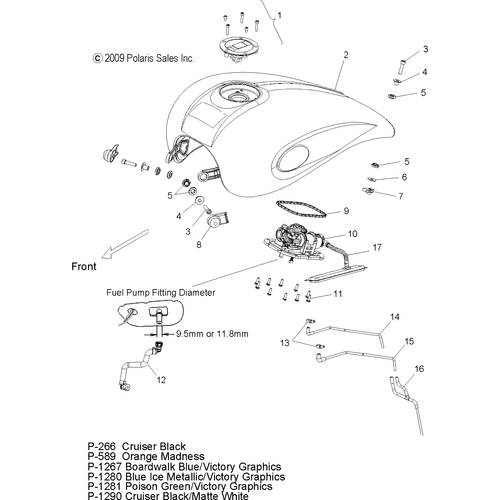 Body, Fuel Tank - 2010 Victory Hammer/Sport/8 Ball All Options - V10Hb36Dd/Hs36Dc/Bb26Da Schematic 3927 OEM Schematic