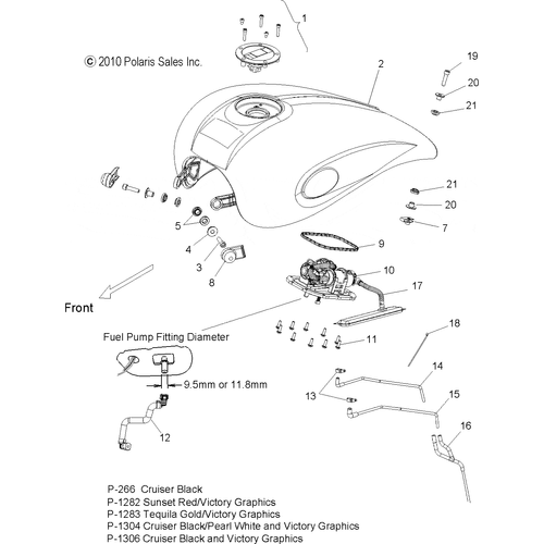 Body, Fuel Tank - 2011 Victory Jackpot All Options - V11Xb36 Schematic 3612 OEM Schematic