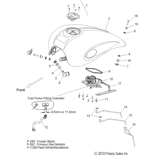 Body, Fuel Tank - 2011 Victory Kingpin All Options - V11Ca36/Cb36 Schematic 3669 OEM Schematic