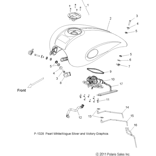 Body, Fuel Tank - 2012 Victory Kingpin - V12Cb36Np/Npc/Npa Schematic 3299 OEM Schematic