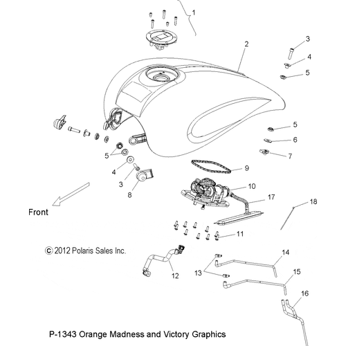 Body, Fuel Tank - 2013 Victory Jackpot All Options - V13Xb36 Schematic 2753 OEM Schematic