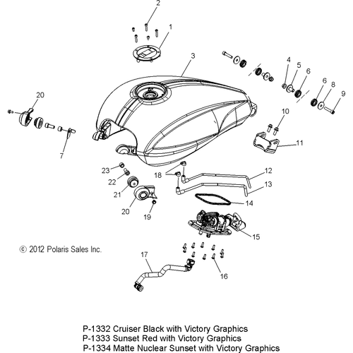 Body, Fuel Tank - 2013 Victory Judge All Options - V13Mb36 Schematic 2810 OEM Schematic