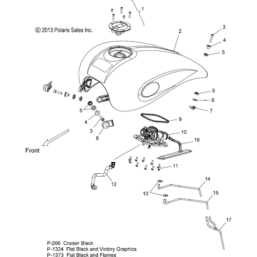 Body, Fuel Tank - 2014 Victory Highball All Options - V14Wb36 Schematic 2148 OEM Schematic