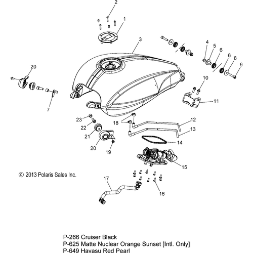 Body, Fuel Tank - 2014 Victory Judge All Options - V14Mb36 Schematic 2265 OEM Schematic