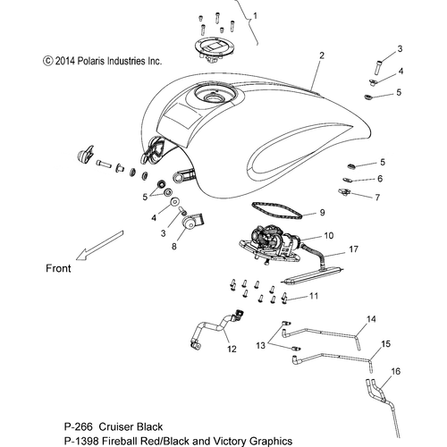 Body, Fuel Tank - 2015 Victory Hammer 8 Ball/Sport Intl - V15Ha36/Hr36/Hs36 Schematic 1416 OEM Schematic
