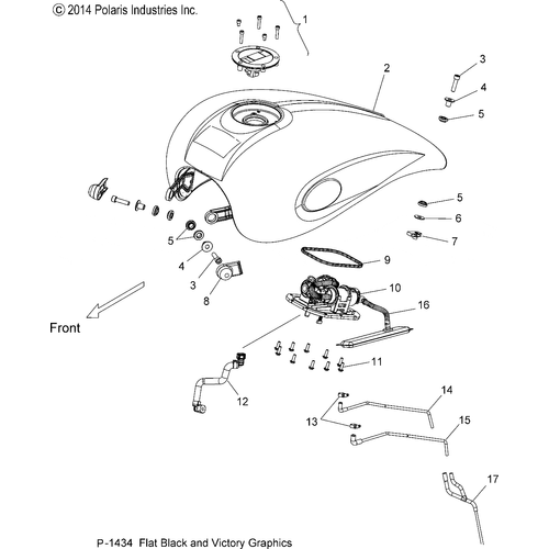Body, Fuel Tank - 2015 Victory Highball All Options - V15Wb36/Ww36 Schematic 1471 OEM Schematic