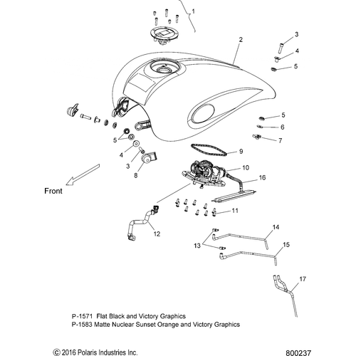 Body, Fuel Tank - 2017 Victory High Ball All Options Schematic 188 OEM Schematic