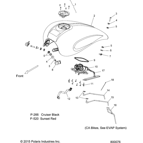 Body, Fuel Tank Asm. - 2016 Victory Vegas All Options Schematic 1088 OEM Schematic