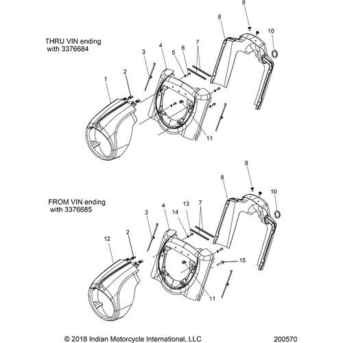Body, Headlight Housing All Options - 2019 Indian Springfield Dark Horse Schematic-25312 OEM Schematic