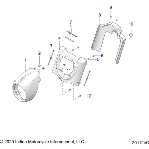 Body, Headlight Housing All Options - 2021 Indian Chief Vintage Premium 116 Schematic-23335 OEM Schematic