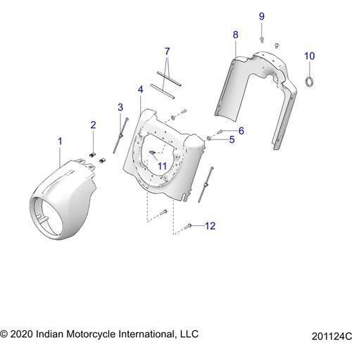 Body, Headlight Housing All Options - 2021 Indian Springfield 111 Schematic-22413 OEM Schematic