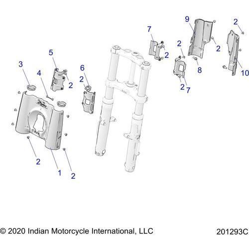 Body, Headlight Nacelle All Options - 2022 Indian Chief Bobber 111 Schematic-21785 OEM Schematic