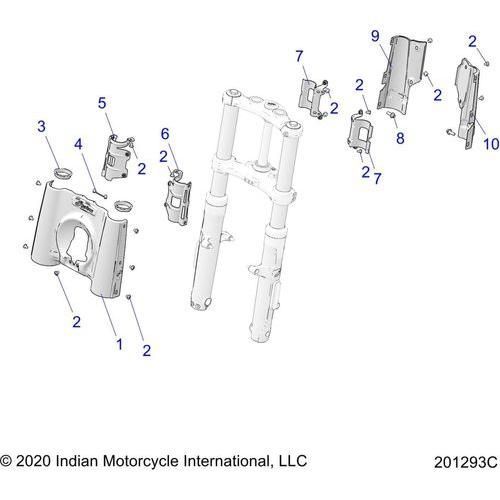 Body, Headlight Nacelle All Options - 2022 Indian Chief Bobber Dark Horse 116 Schematic-21725 OEM Schematic