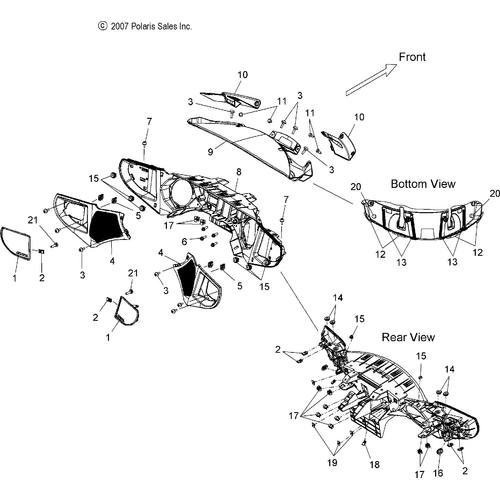 Body, Instrument Panel And Visor - 2014 Victory Vision All Options - V14Sw36 Schematic 2378 OEM Schematic