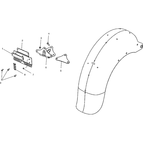 Body, License Plate Bracket - 2002 Victory Touring Cruiser All Options - V02Tb16 Schematic 5952 OEM Schematic