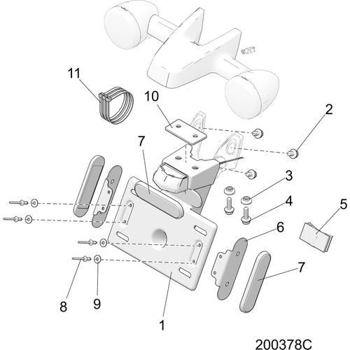Body, License Plate Bracket All Options - 2019 Indian Chieftain Dark Horse Schematic-25882 OEM Schematic
