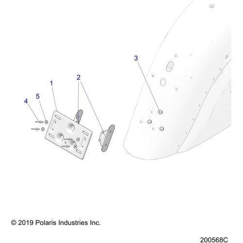 Body, License Plate Brkt Mounting All Options - 2020 Indian Springfield Limited Schematic-23836 OEM Schematic