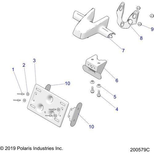 Body, License Plate Brkt/Rear Light Housing Mount - 2022 Indian Springfield Dark Horse Schematic-20153 OEM Schematic