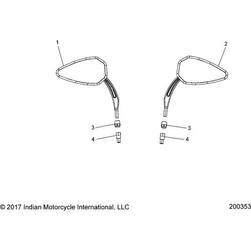 Body, Mirrors All Options - 2018 Indian Chieftain Elite Schematic-26696 OEM Schematic