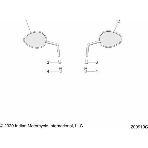 Body, Mirrors All Options - 2020 Indian Chieftain Elite Schematic-24824 OEM Schematic