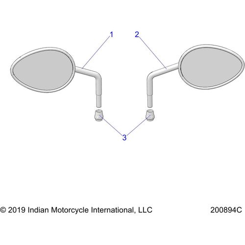 Body, Mirrors All Options - 2020 Indian Scout Bobber Sixty Schematic-24080 OEM Schematic