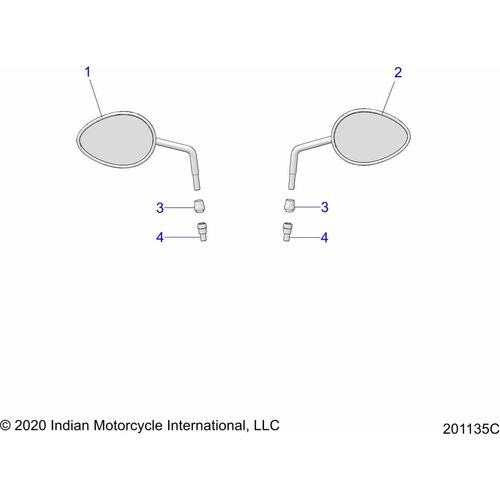 Body, Mirrors All Options - 2021 Indian Chief Vintage Premium 116 Schematic-23337 OEM Schematic