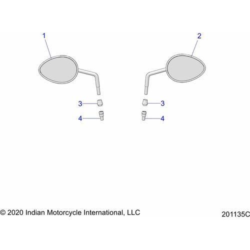 Body, Mirrors All Options - 2021 Indian Chieftain Standard 116 Schematic-22970 OEM Schematic