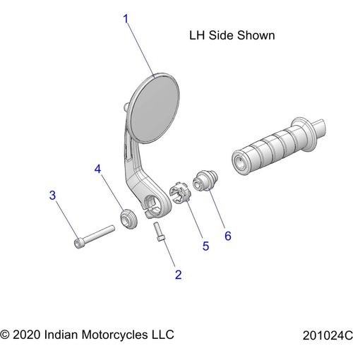 Body, Mirrors All Options - 2021 Indian Scout Bobber/Bobber Twenty Schematic-22546 OEM Schematic