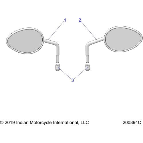 Body, Mirrors All Options - 2022 Indian Chieftain Standard 111 Schematic-21375 OEM Schematic