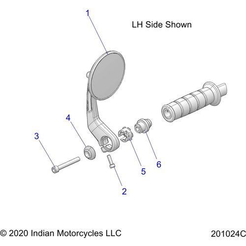 N/A OEM Schematic Body, Mirrors All Options - 2022 Indian Scout Rogue Schematic-20478