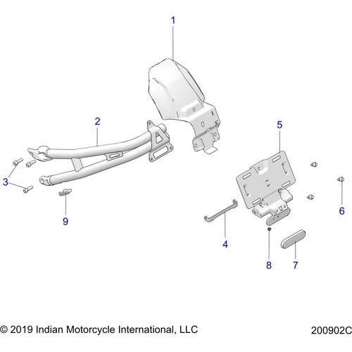 Body, Rear - 2020 Indian Ftr 1200 Carbon Le Schematic-24494 OEM Schematic