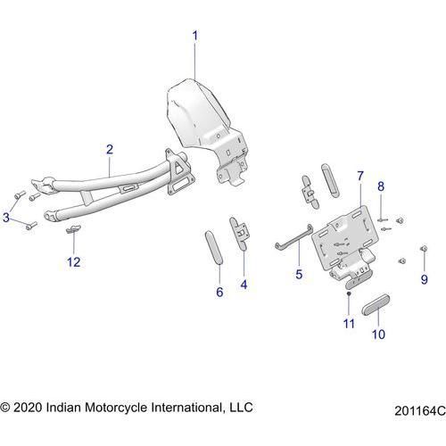 Body, Rear - 2022 Indian Ftr 1200 Carbon Schematic-21180 OEM Schematic