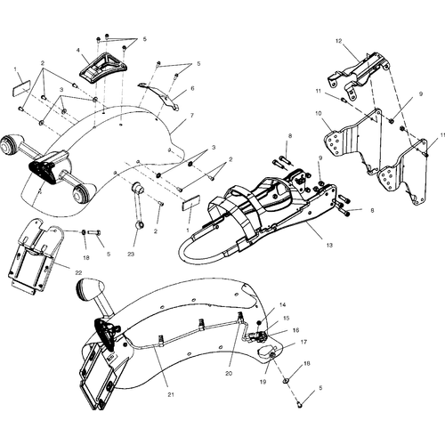 Body, Rear Fender And Taillight Mounting - 2000 Victory Sport Cruiser - V00Cs15De Schematic 7799 OEM Schematic