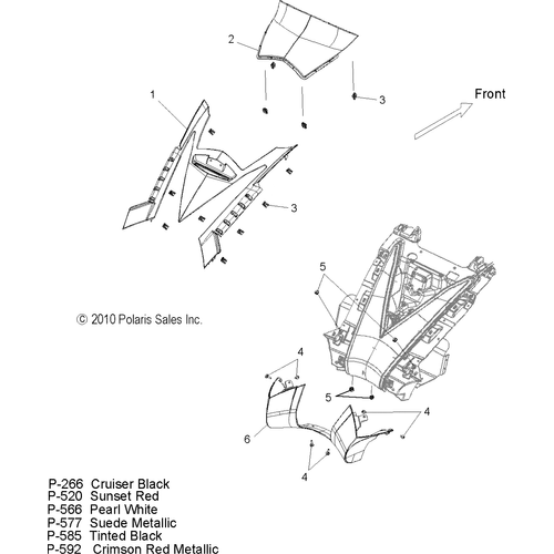 Body, Rear Fender Panels - 2011 Victory Vision All Options - V11Sw36/Sa36/Aw36 Schematic 3785 OEM Schematic