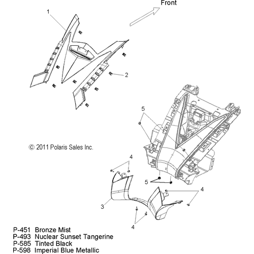 Body, Rear Fender Panels - 2012 Victory Vision/Aness All Options - V12Sw36/Aw36 Schematic 3413 OEM Schematic