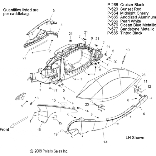 Body, Saddlebag Asm. - 2010 Victory Vision Tour Premium/Ness/8 Ball All Options - V10Sd36/Sc36/Vb36 Schematic 4165 OEM Schematic
