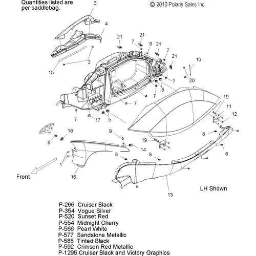Body, Saddlebag Asm. - 2011 Victory Vision All Options - V11Sw36/Sa36/Aw36 Schematic 3786 OEM Schematic