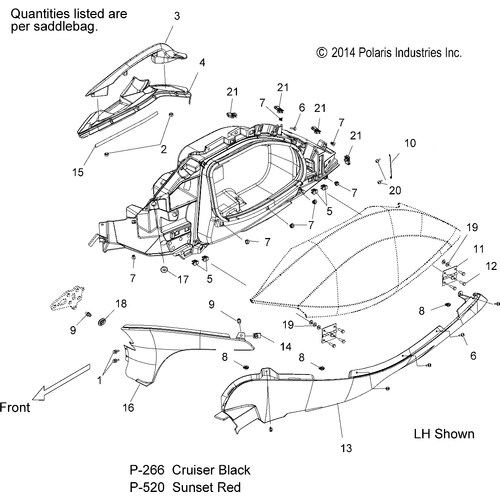 Body, Saddlebag Asm. - 2015 Victory Vision All Options - V15Sw36 Schematic 1824 OEM Schematic