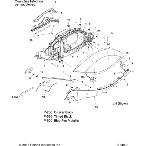 Body, Saddlebag Asm. - 2016 Victory Vision All Options Schematic 1147 OEM Schematic