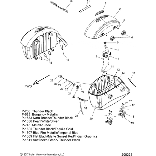 Body, Saddlebag Asm. N18tra All Options - 2018 Indian Roadmaster/Elite Schematic-26438 OEM Schematic