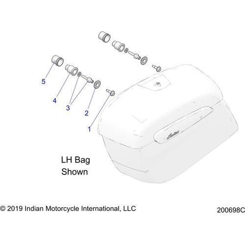 Body, Saddlebag Mounting All Options - 2021 Indian Challenger Limited Schematic-23699 OEM Schematic